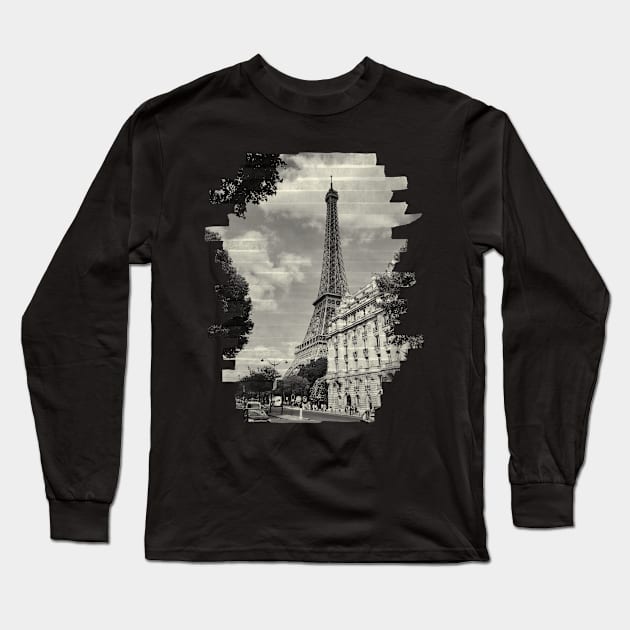 Paris - Paper Tape Long Sleeve T-Shirt by PAPER TYPE